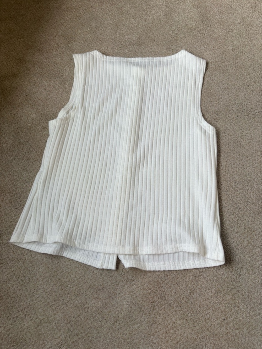Free People Style Ribbed Button-Front Tank Top - Picture 3 of 3